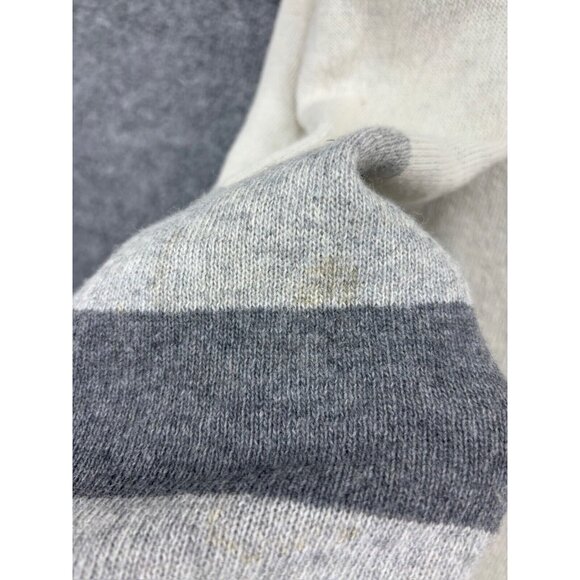 Bianco & Blu Wool Cardigan Women's XL Gray White Stripe Button Sweater Italian - Picture 12 of 12